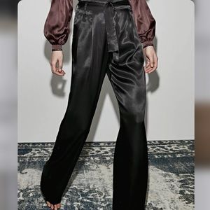 NWT Amur Black High Waist Pants, 2, (missing tie)